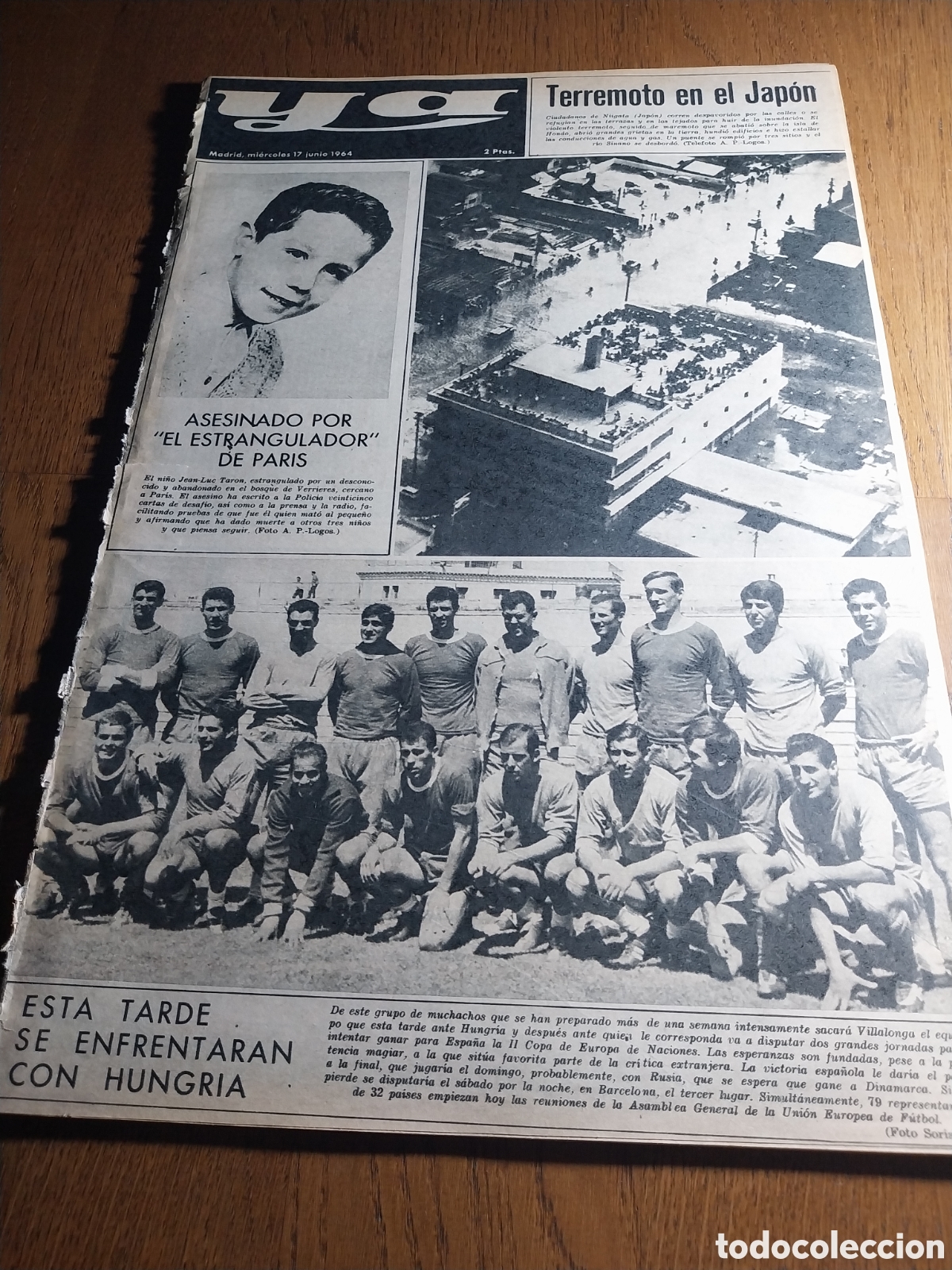 Collection Magazines and Newspapers: YA 1964 . ESPA&Ntilde;A - HUNGRIA . TERREMOTO EN JAPON.CINCUENTENARIO DE FEDERICO. MISTRAL