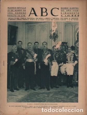 Coleccionismo de Revistas y Peri&oacute;dicos: PERIODICO ABC MADRID-SEVILLA 13 MARZO 1930. N&ordm;8490 MADRID. PRESENTACION DE CREDENCIALES. A-ABC-0146