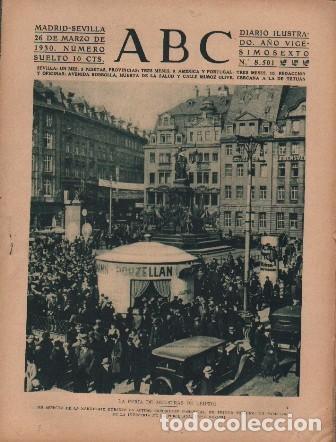 Coleccionismo de Revistas y Peri&oacute;dicos: PERIODICO ABC MADRID-SEVILLA 26 DE MARZO DE 1930 N&ordm; 8501 FERIA DE MUESTRAS DE LEIPZIG. A-ABC-0152