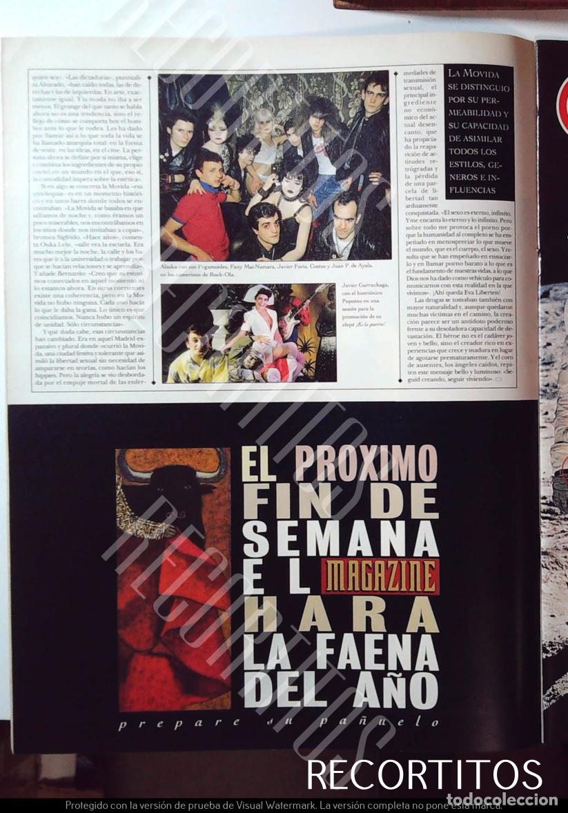 Coleccionismo de revistas y peri&oacute;dicos: FABIO MCNAMARA PEDRO ALMODOVAR ALASKA OUKA LELE CARLOS BERLANGA PEGAMOIDES FANGORIA NACHO CANUT