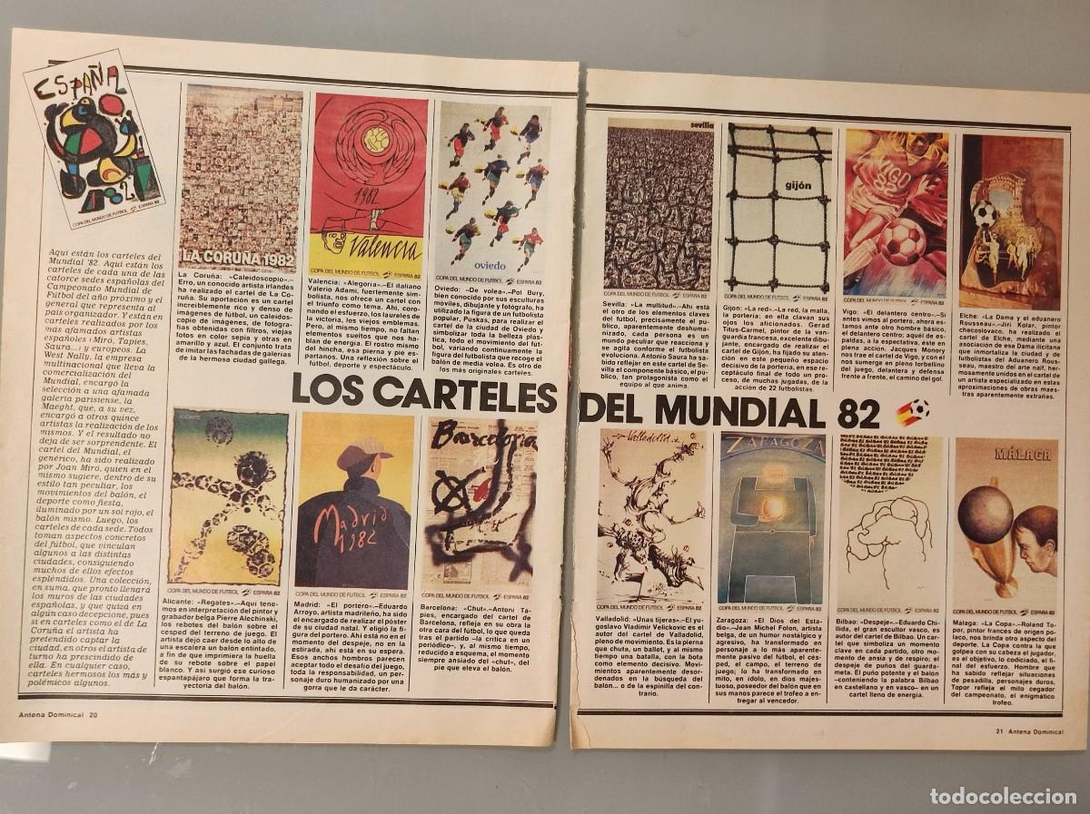 Coleccionismo de revistas y peri&oacute;dicos: ART&Iacute;CULO REVISTA ORIGINAL VINTAGE. LOS CARTELES DEL MUNDIAL DE FUTBOL DE ESPA&Ntilde;A 1982