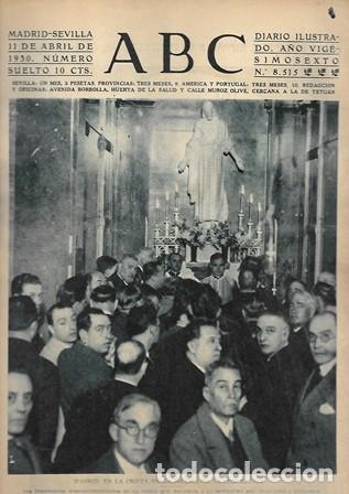 Coleccionismo de Revistas y Peri&oacute;dicos: PERIODICO ABC MADRID-SEVILLA 11 ABRIL DE 1930 N&ordm; 8515 MADRID. IGLESIA DE LA CONCEPCION.A-ABC-0161