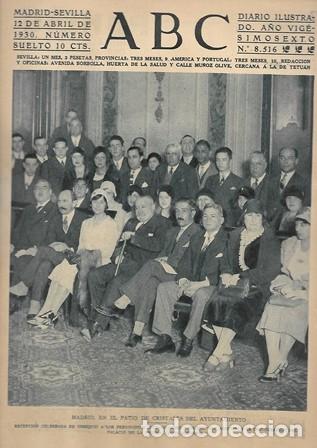 Coleccionismo de Revistas y Peri&oacute;dicos: PERIODICO ABC MADRID-SEVILLA 12 ABRIL DE 1930 N&ordm; 8516 MADRID.PATIO DEL AYUNTAMIENTO.A-ABC-0162