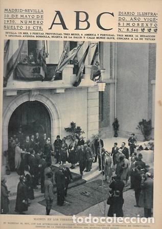 Coleccionismo de Revistas y Peri&oacute;dicos: PERIODICO ABC MADRID-SEVILLA 10 MAYO DE 1930 N&ordm; 8540 MADRID. CIUDAD UNIVERSITARIA.A-ABC-0168