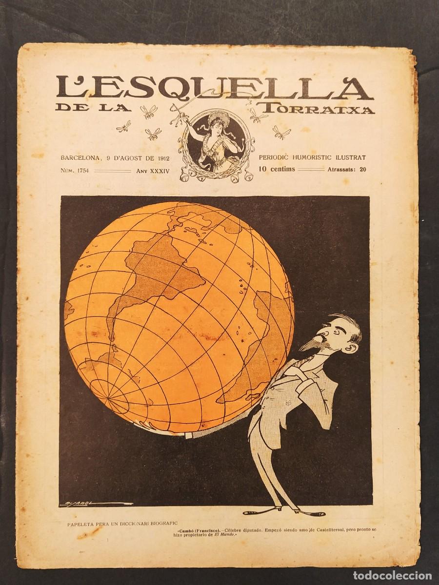 Collezionismo di Riviste e Giornali: L'ESQUELLA DE LA TORRATXA -NUMERO 1754 ANY 1912-APA-PICAROL-REVISTA ANTIGA ORIGINAL