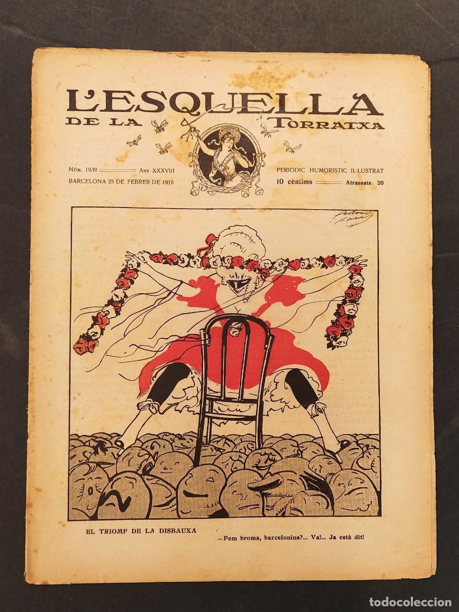 Sammeln von Zeitschriften und Zeitungen: L'ESQUELLA DE LA TORRATXA -NUMERO 1939 ANY 1916-PERIODIC HUMORISTIC ILUSTRAT-REVISTA ANTIGA ORIGINAL