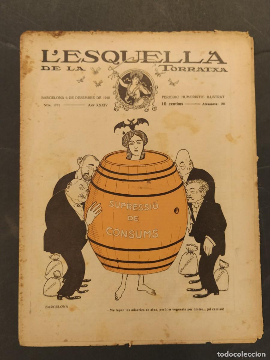 Collection Magazines and Newspapers: L'ESQUELLA DE LA TORRATXA -NUMERO 1771 ANY 1912-PICAROL-APA-TOR-OPISSO-REVISTA ANTIGA ORIGINAL