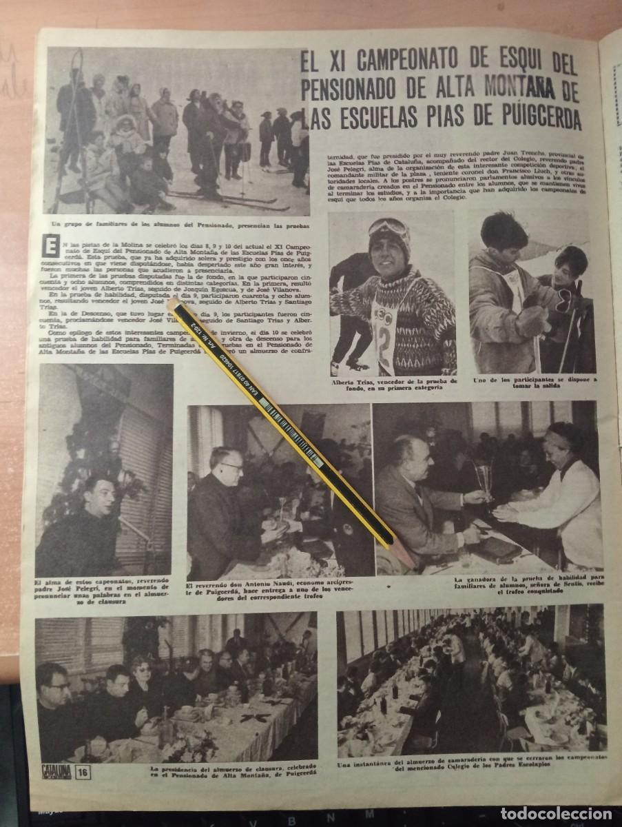 Coleccionismo de Revistas y Peri&oacute;dicos: REVISTA 1960 CAMPEONATO DE ESQUI EN PUIGCERDA TORTOSA LA SELVA DEL CAMP LLUCMAJOR ALGUER