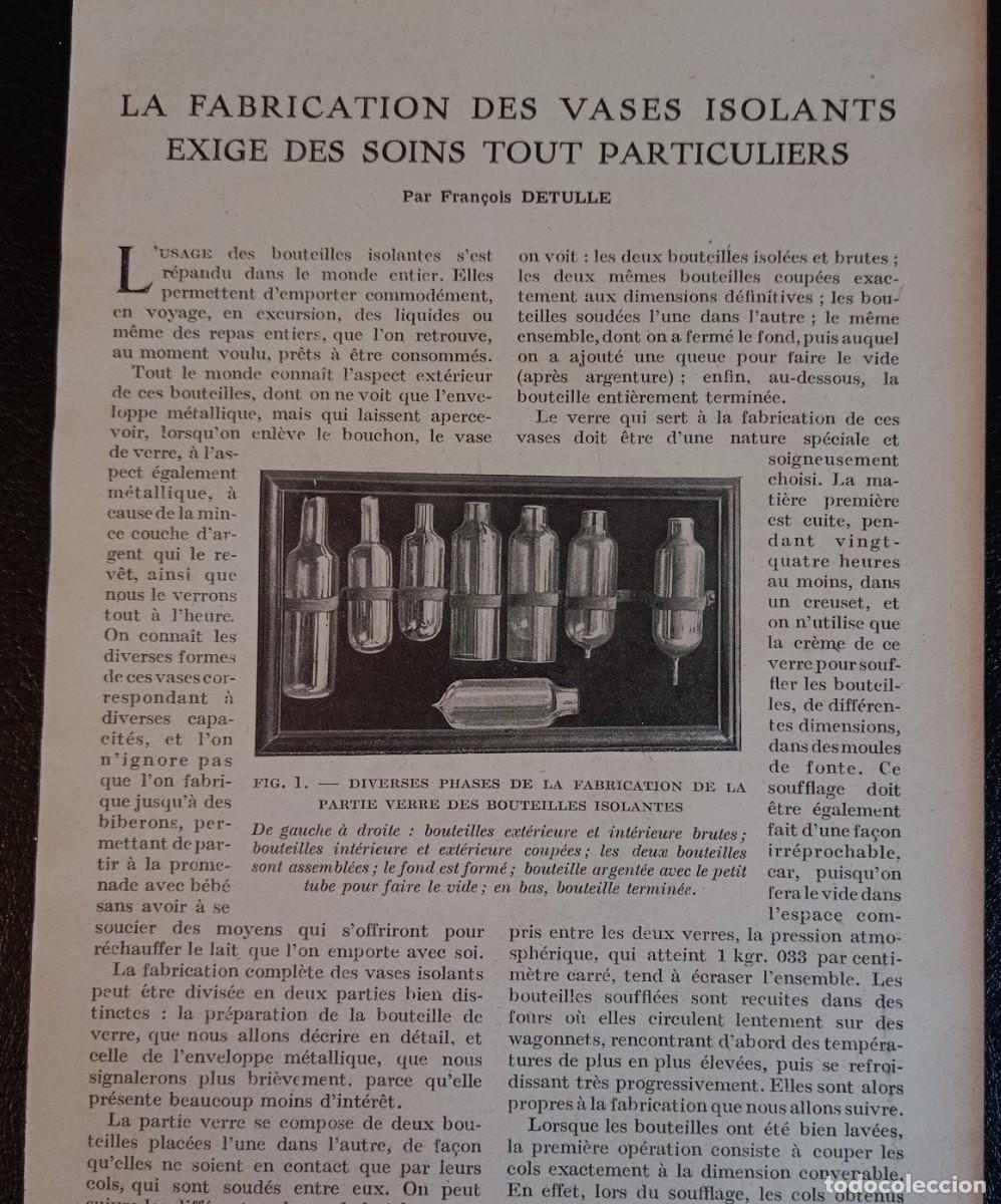 Coleccionismo de revistas y peri&oacute;dicos: FABRICACI&Oacute;N TERMOS - CUATRO HOJAS PUBLICACI&Oacute;N PPIO 1900
