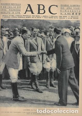 Coleccionismo de Revistas y Peri&oacute;dicos: PERIODICO ABC MADRID-SEVILLA 3 JULIO DE 1930 N&ordm;8586 LONDRES.UN VIAJE DEL REY DE ESPA&Ntilde;A.A-ABC-0190