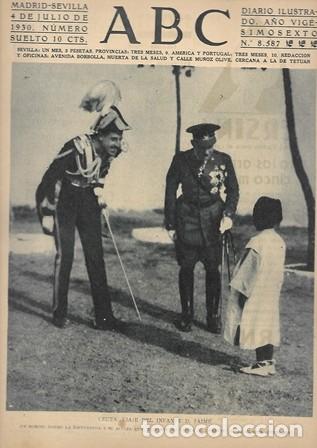 Coleccionismo de Revistas y Peri&oacute;dicos: PERIODICO ABC MADRID-SEVILLA 4 JULIO DE 1930 N&ordm;8587 CEUTA. VIAJE DEL INFANTE D. JAIME. A-ABC-0191