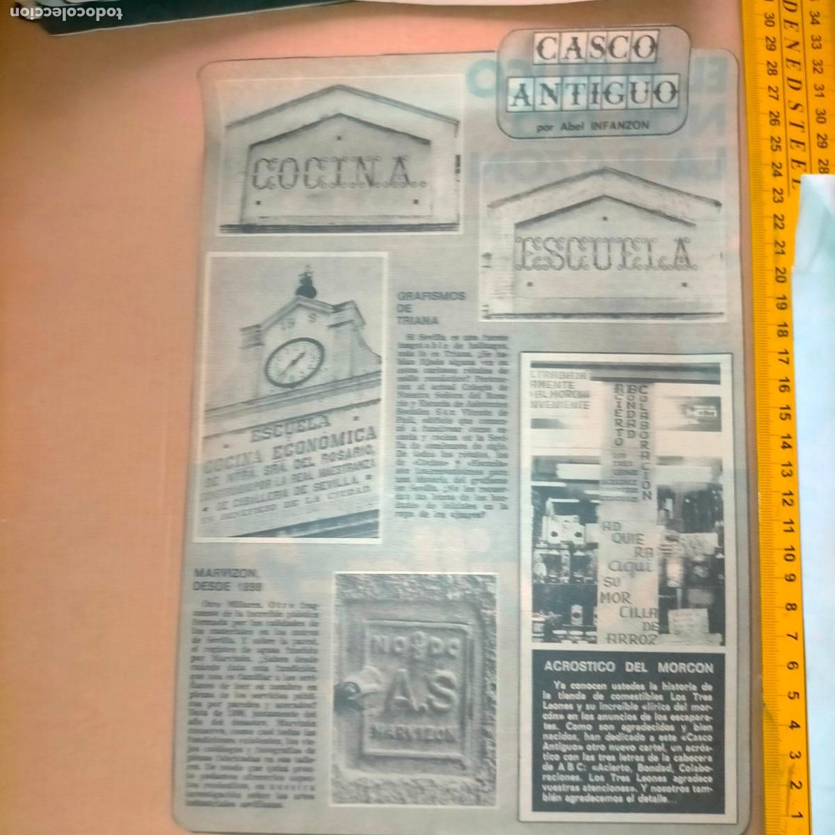 Coleccionismo de revistas y peri&oacute;dicos: NOTICIA SEVILLA CASCO ANTIGUO ANTONIO BURGOS - GRAFISMO TRIANA - MARVIZON NODO - MORCON