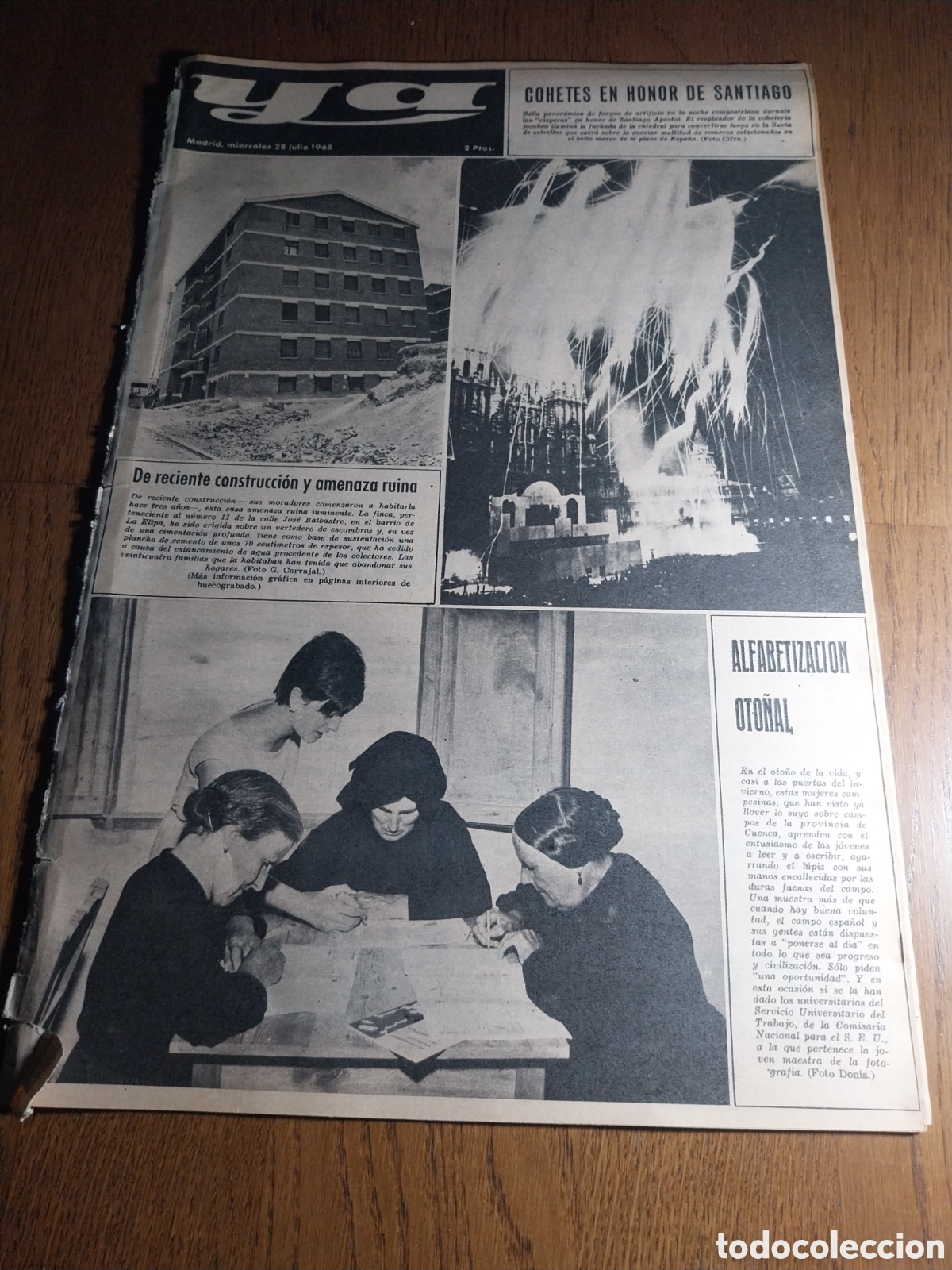 Collection Magazines and Newspapers: YA 1965 CASA EN RUINA EN LA ELIPA. FRANCO UNIVERSIDAD DE SANTIAGO. LAGUNAS DE RUIDERA ENTRELAGOS PUB