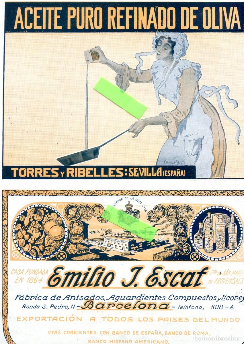 Collection Magazines and Newspapers: RECORTE DE PRENSA A&Ntilde;O 1921 ACEITE DE OLIVA TORRES Y RIBELLES SEVILLA EMILIO J. ESCAF ANIS