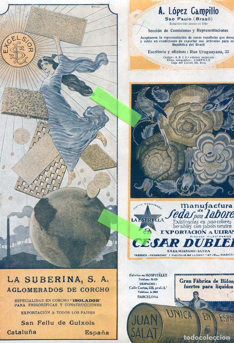 Collection Magazines and Newspapers: RECORTE DE PRENSA A&Ntilde;O 1921 LA SUBERINA CORCHO SANT FELIU DE GUIXOLS SEDAS CESAR DUBLER LA ESTRELLA