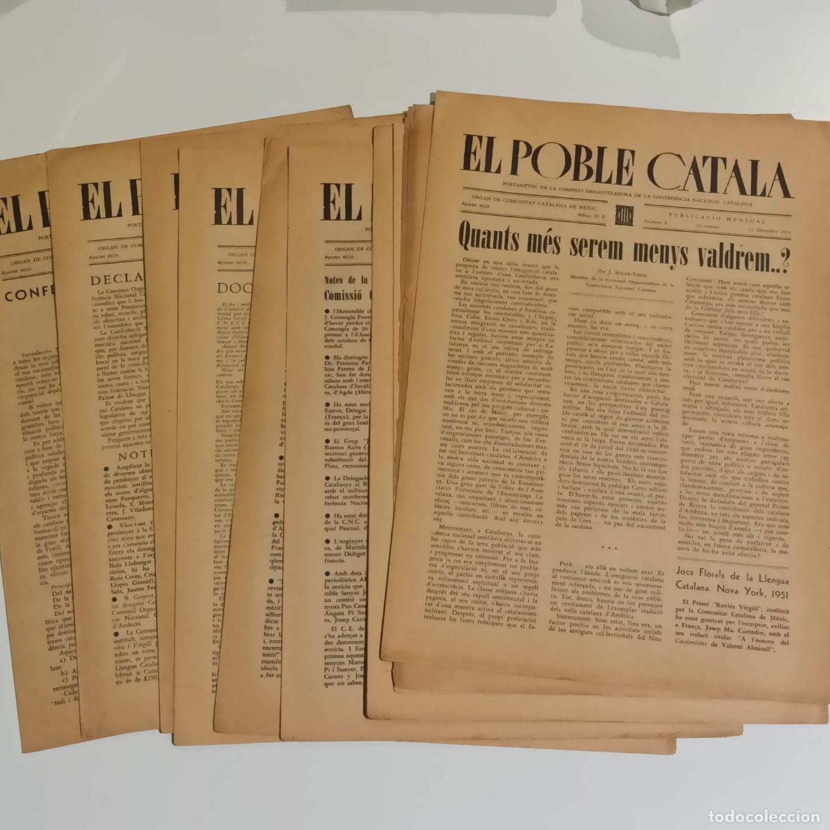 Coleccionismo de Revistas y Peri&oacute;dicos: Lote periodico El poble catala a&ntilde;os 50