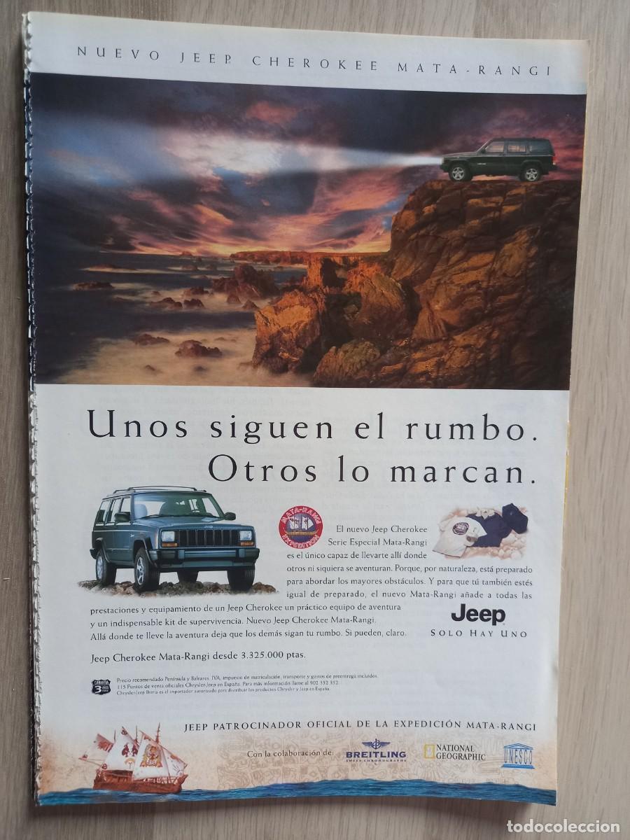 Coleccionismo de revistas y peri&oacute;dicos: ANUNCIO NUEVO JEEP CHEROKEE MATA-RANGI. 25,5 X 17,5 CM.