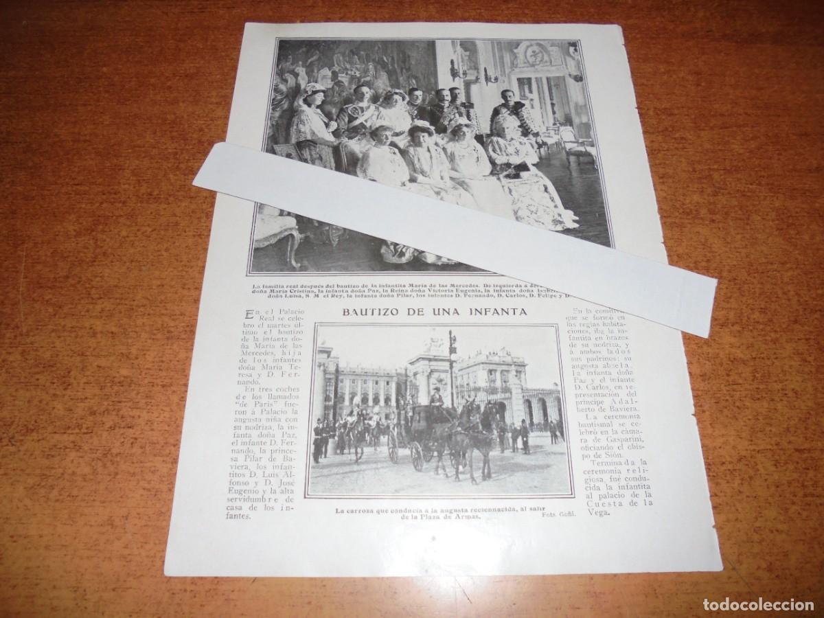 Coleccionismo de revistas y peri&oacute;dicos: RETAL 1911: BAUTIZO INFANTA MAR&Iacute;A DE LAS MERCEDES. ALFONSO XIII. MELILLA, OPERACIONES EN MARRUECOS.