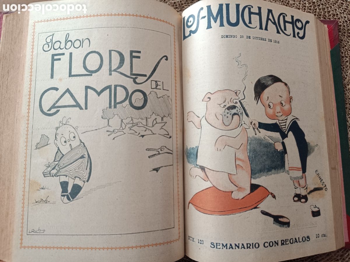 Coleccionismo de Revistas y Peri&oacute;dicos: LOS MUCHACHOS, Semanario con regalos. Del n&ordm; 1 al n&ordm; 137 , 1914- 1916. Revista infantil.
