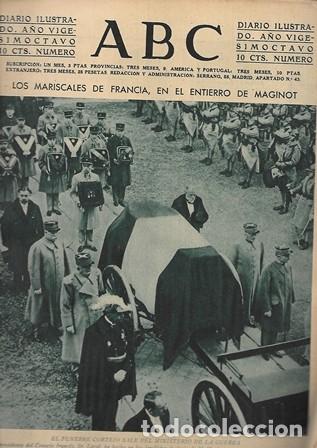 Coleccionismo de Revistas y Peri&oacute;dicos: PERIODICO ABC MADRID-SEVILLA 14 DE ENERO DE 1932 N&ordm;9041. FUNEBRE CORTEJO.A-ABC-0235