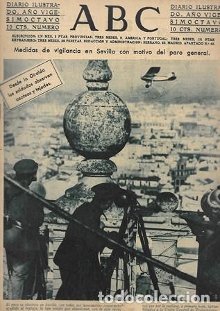 Coleccionismo de Revistas y Peri&oacute;dicos: PERIODICO ABC MADRID-SEVILLA 27 DE ENERO DE 1932 N&ordm;9052. VIGILANCIA EN SEVILLA. A-ABC-0241