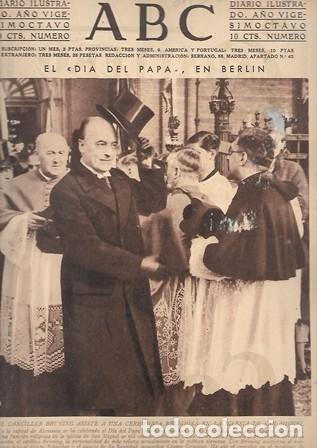 Coleccionismo de Revistas y Peri&oacute;dicos: PERIODICO ABC MADRID-SEVILLA 20 DE FEBRERO DE 1932 N&ordm; 9073 EL DIA DEL PAPA EN BERLIN.A-ABC-0253