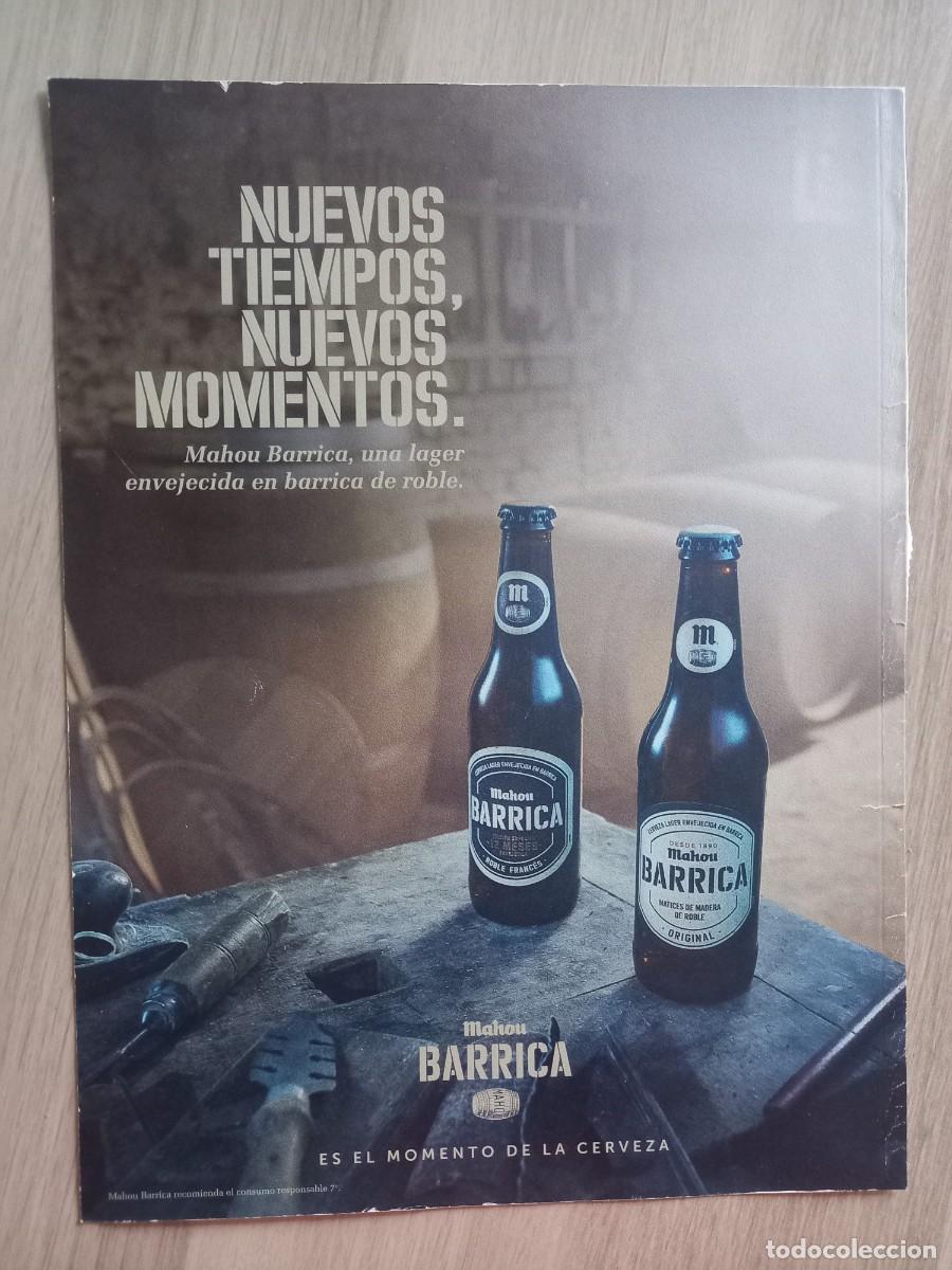 Coleccionismo de revistas y peri&oacute;dicos: PUBLICIDAD. ANUNCIO CERVEZA MAHOU BARRICA. 28 X 20,5 CM. PAPEL GRUESO. IDEAL PARA ENMARCAR.