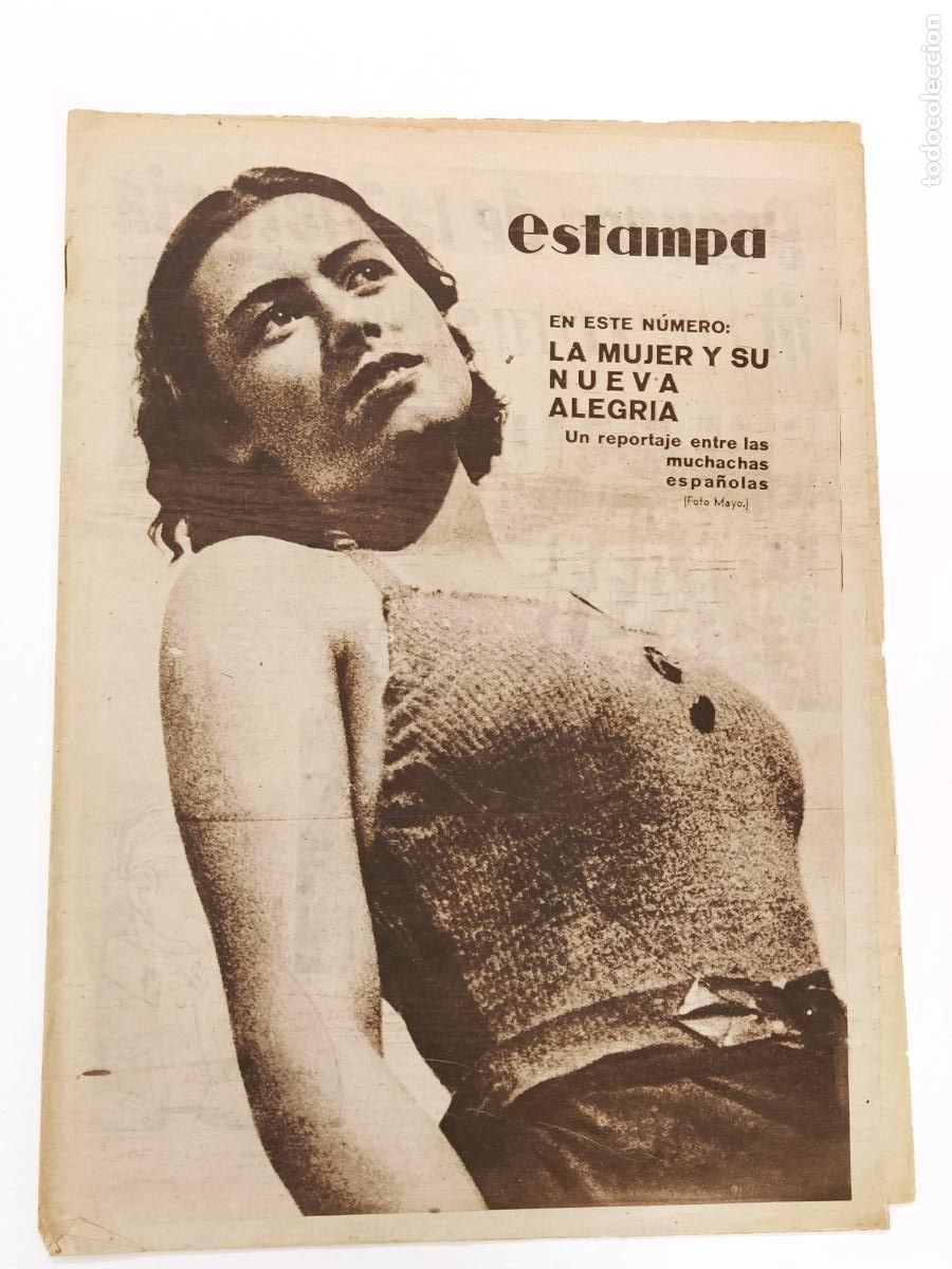 Coleccionismo de Revistas y Peri&oacute;dicos: GUERRA CIVIL -ESTAMPA-A&Ntilde;O 1937-REPUBLICA RESISTENCIA-URSS-FRENTE DE MADRID-COMANDANTE LISTER-MUJERES
