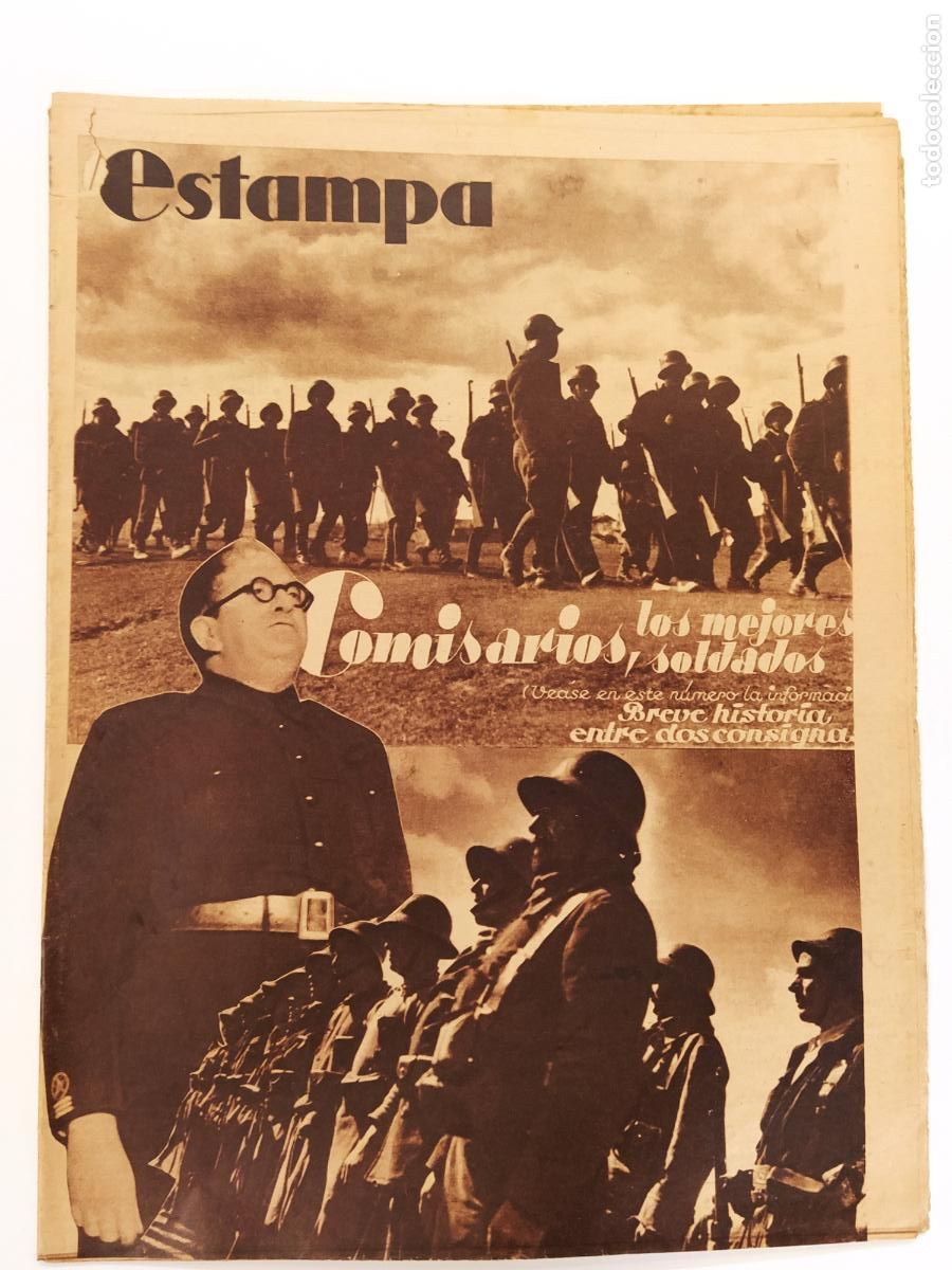 Coleccionismo de Revistas y Peri&oacute;dicos: GUERRA CIVIL -ESTAMPA-A&Ntilde;O 1937-SANTIAGO CARRILLO-ESPIAS BARCELONA-CEMENTERIO VALLADOLID-VILLAVERDE