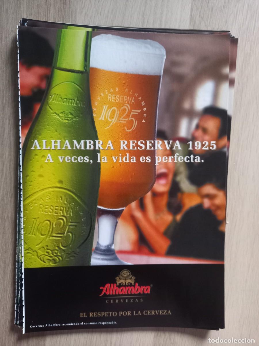 Coleccionismo de Revistas y Peri&oacute;dicos: PUBLICIDAD. ANUNCIO CERVEZA ALHAMBRA RESERVA 1925. 25,5 X 17,5 CM
