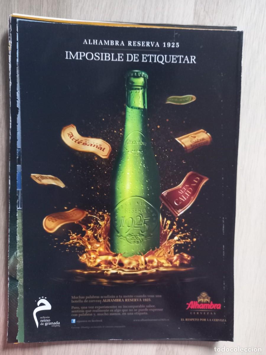 Coleccionismo de Revistas y Peri&oacute;dicos: PUBLICIDAD. ANUNCIO CERVEZA ALHAMBRA RESERVA 1925. 25,5 X 17,5. PAPEL GRUESO IDEAL PARA ENMARCAR CM