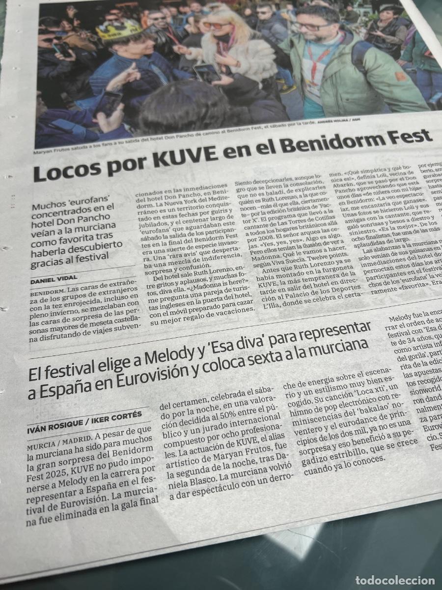 Coleccionismo de Revistas y Peri&oacute;dicos: BENIDORM FEST 2025. RUTH LORENZO. PAULA V&Aacute;ZQUEZ. KUVE. MELODY.NEBULOSSA.....