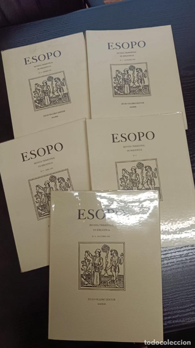 Coleccionismo de Revistas y Peri&oacute;dicos: Esopo. Revista trimestral de bibliofilia - 5 n&uacute;meros (1-5) - Julio Ollero Editor - 1990-1992