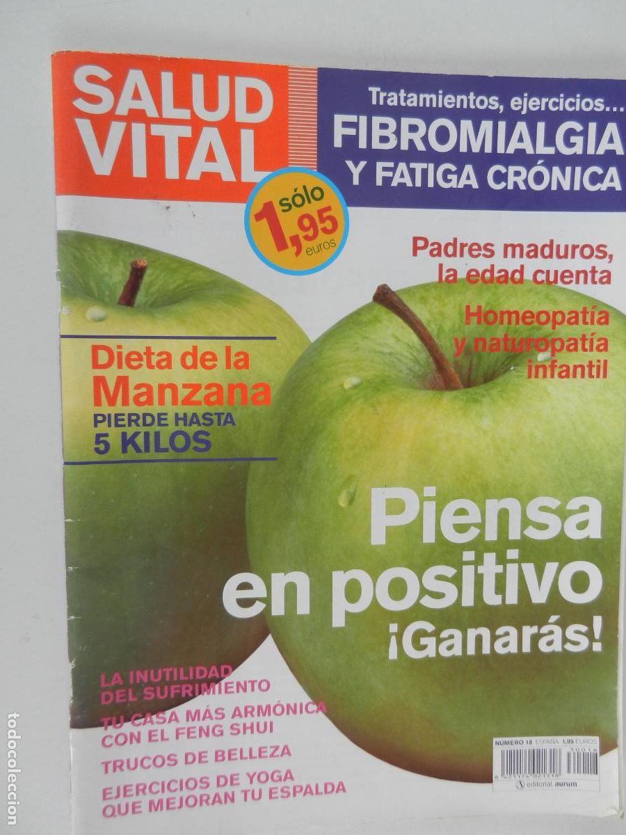 Collezionismo di Riviste e Giornali: SALUD VITAL REVISTA N&ordm; 18 - FIBROMIALGIA Y FATIGA CRONICA - PIENSA EN POSITIVO