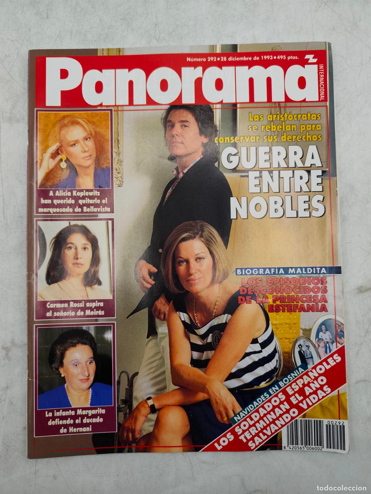 Coleccionismo de revistas y peri&oacute;dicos: PANORAMA N&ordm; 292 ENERO 1993. LAS ARISTOCRATAS SE REVELAN PARA CONSERVAR SUS DERECHO. LEER DESCRIPCION
