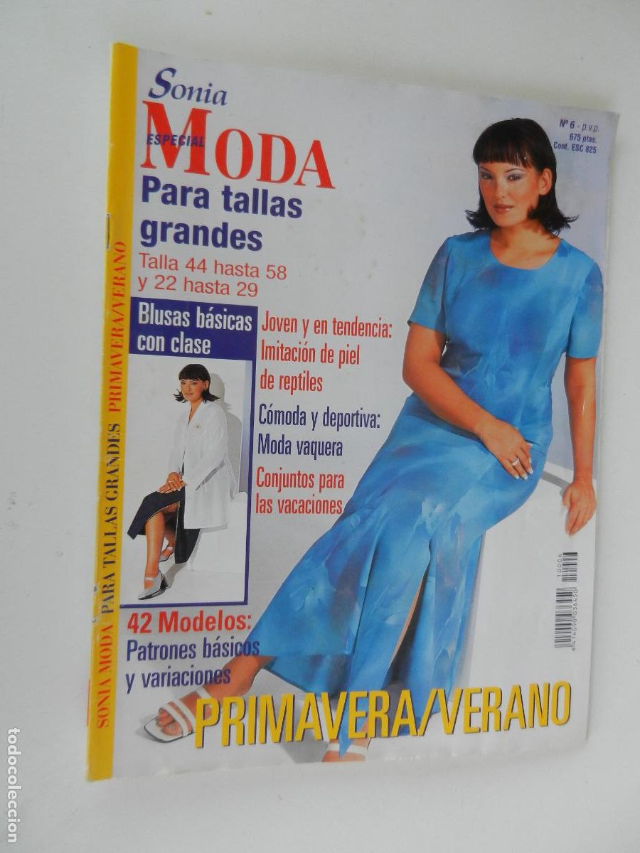 Collezionismo di Riviste e Giornali: SONIA MODA - ESPECIAL N&ordm; 6 - TALLAS 44 HASTA 58 - PRIMAVERA /VERANO - CON PATRONES
