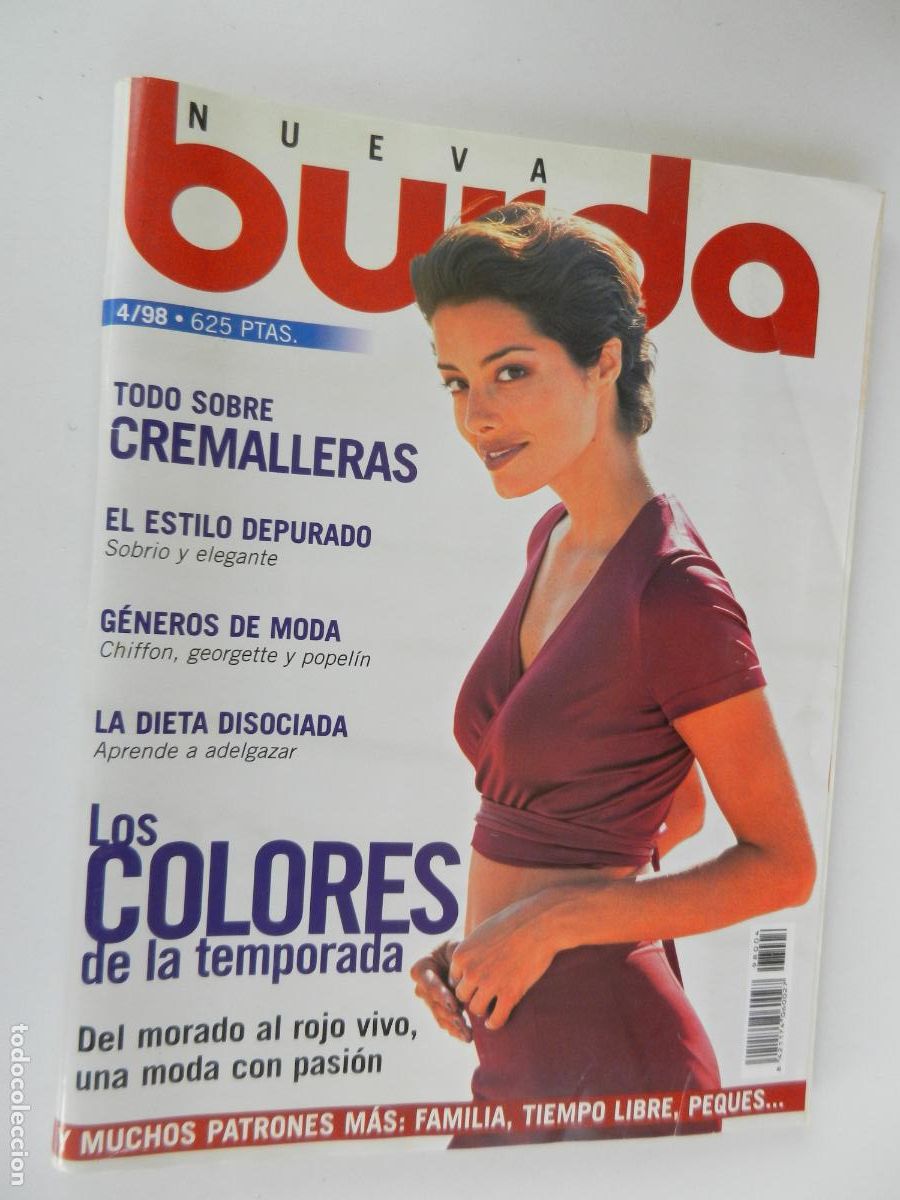 Collezionismo di Riviste e Giornali: BURDA NUEVA - 4/98 -LOS COLORES DE LA TEMPORADA - CON PATRONES