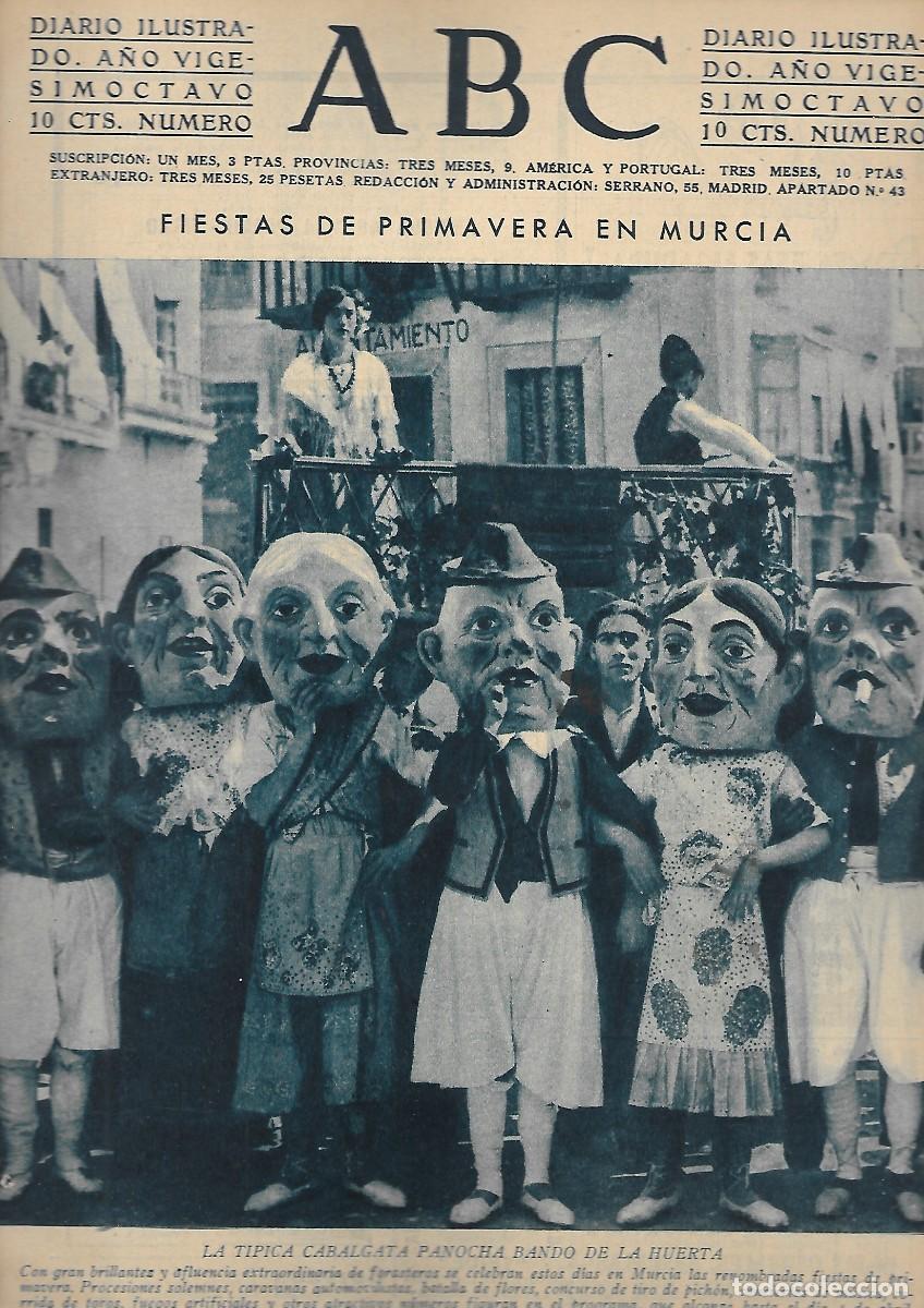 Coleccionismo de Revistas y Peri&oacute;dicos: PERIODICO ABC MADRID-SEVILLA 31 DE MARZO DE 1932 N&ordm;9107 FIESTAS DE PRIMAVERA DE MURCIA.A-ABC-0264