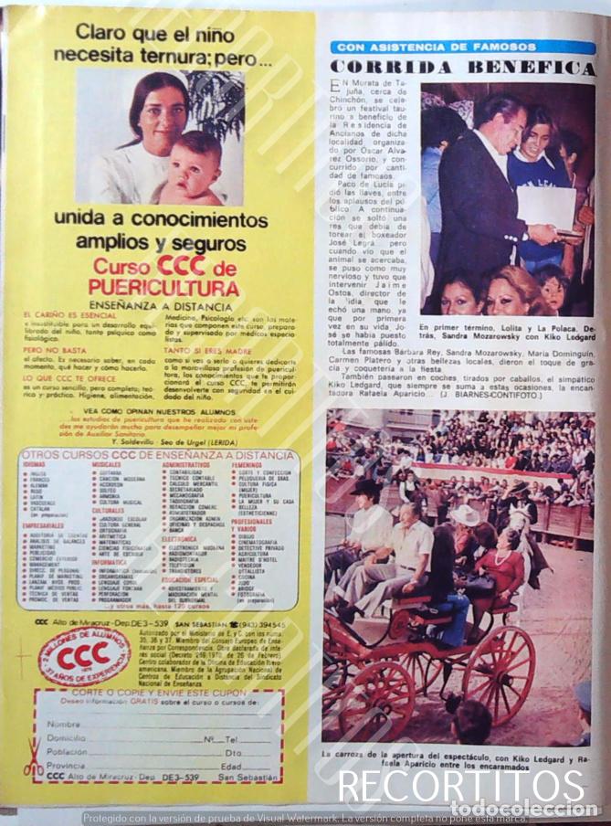 Coleccionismo de revistas y peri&oacute;dicos: SANDRA MOZAROVSKY MOZAROWSKY lolita flores lola la polaca kiko ledgard rafaela aparicio