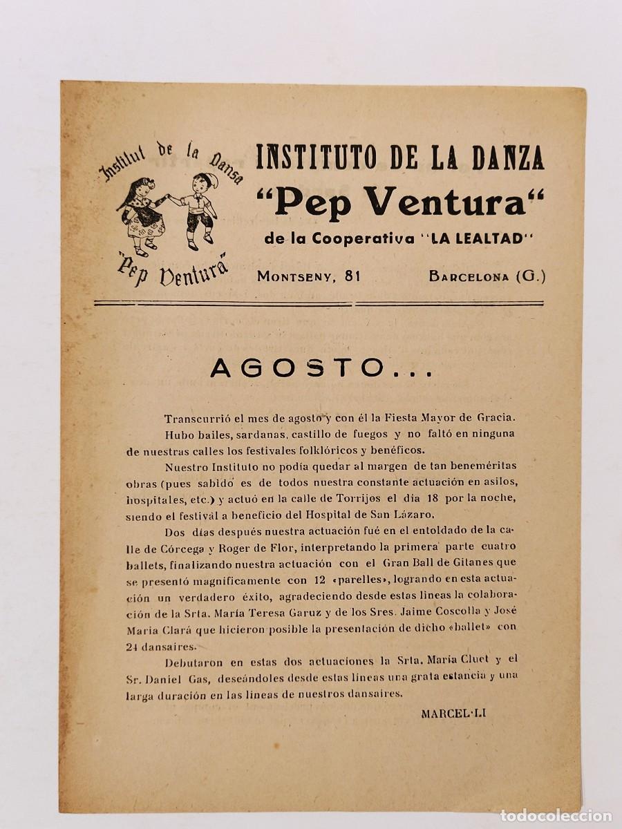 Collection Magazines and Newspapers: INSTITUTO DE LA DANZA PEP VENTURA DE LA COOPERATIVA LA LEALTAD - VEURE FOTOS -(K-13.984)