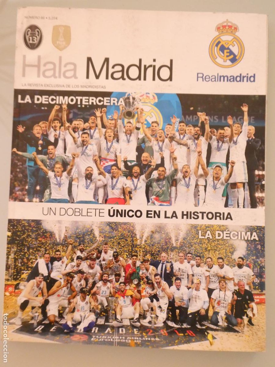 Collezionismo di Riviste e Giornali: REVISTA REAL MADRID CLUB DE F&Uacute;TBOL. 66 HALA MADRID. CAMPE&Oacute;N 13 CHAMPIONS 10 EUROLIGAS. 550GR
