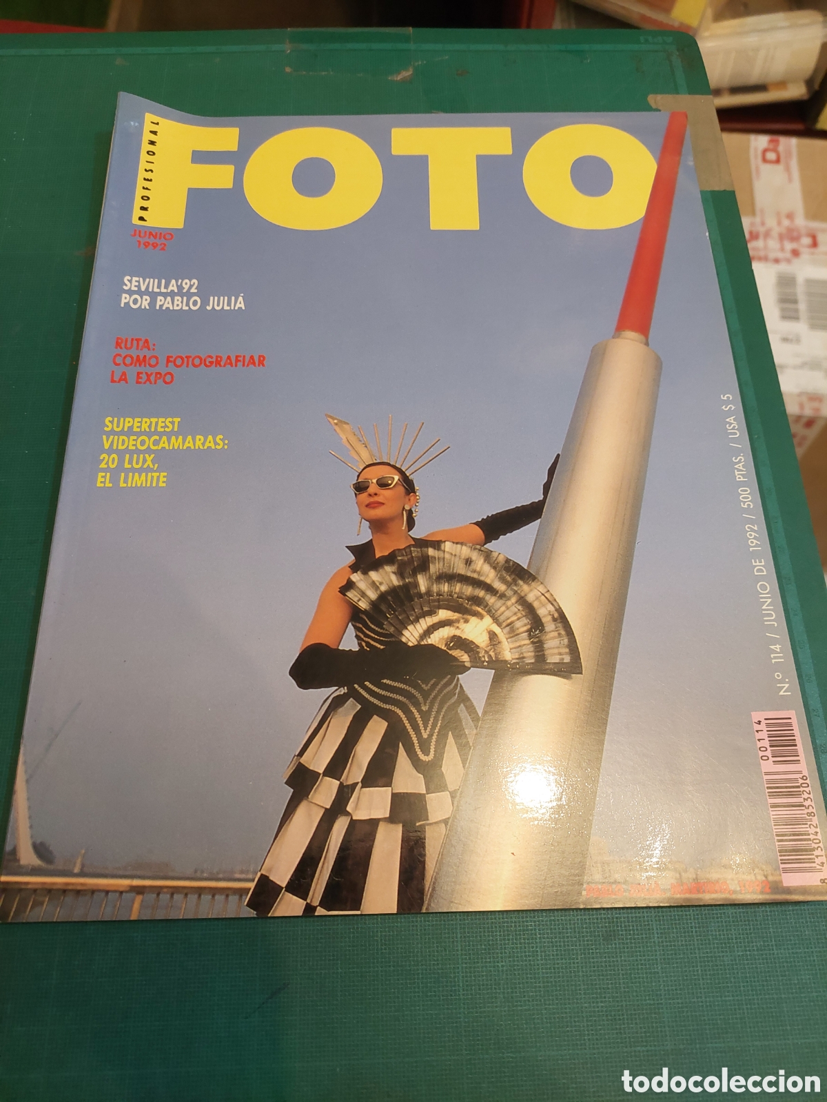 Coleccionismo de revistas y peri&oacute;dicos: REVISTA FOTO 1992 SEVILLA 92 PABLO JULIA,RUTA EXPO ,SUPERTEST VIDEOC&Aacute;MARAS 20 LUX VER SUMARIO