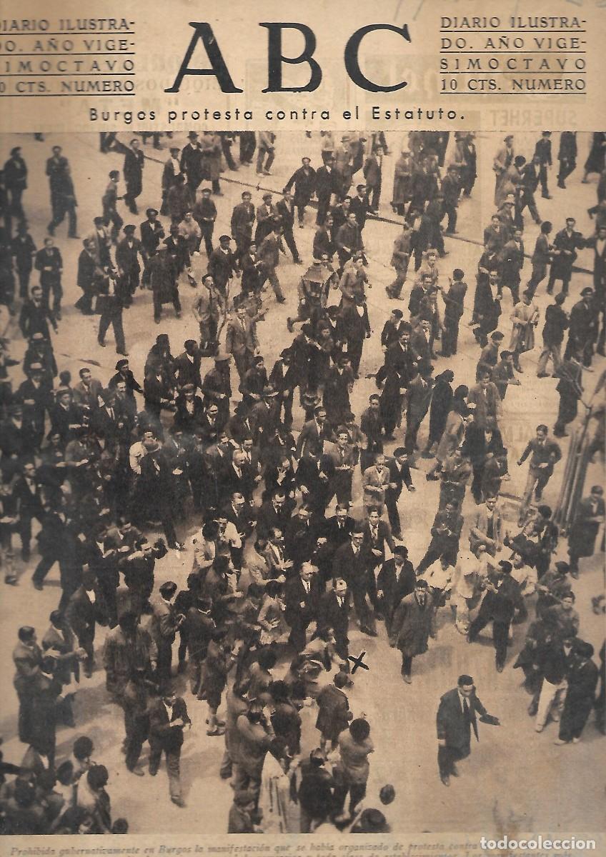 Coleccionismo de Revistas y Peri&oacute;dicos: PERIODICO ABC MADRID-SEVILLA 17 DE MAYO DE 1932 N&ordm;9146 BURGOS PROTESTA CONTRA EL ESTATUTO.A-ABC-0276