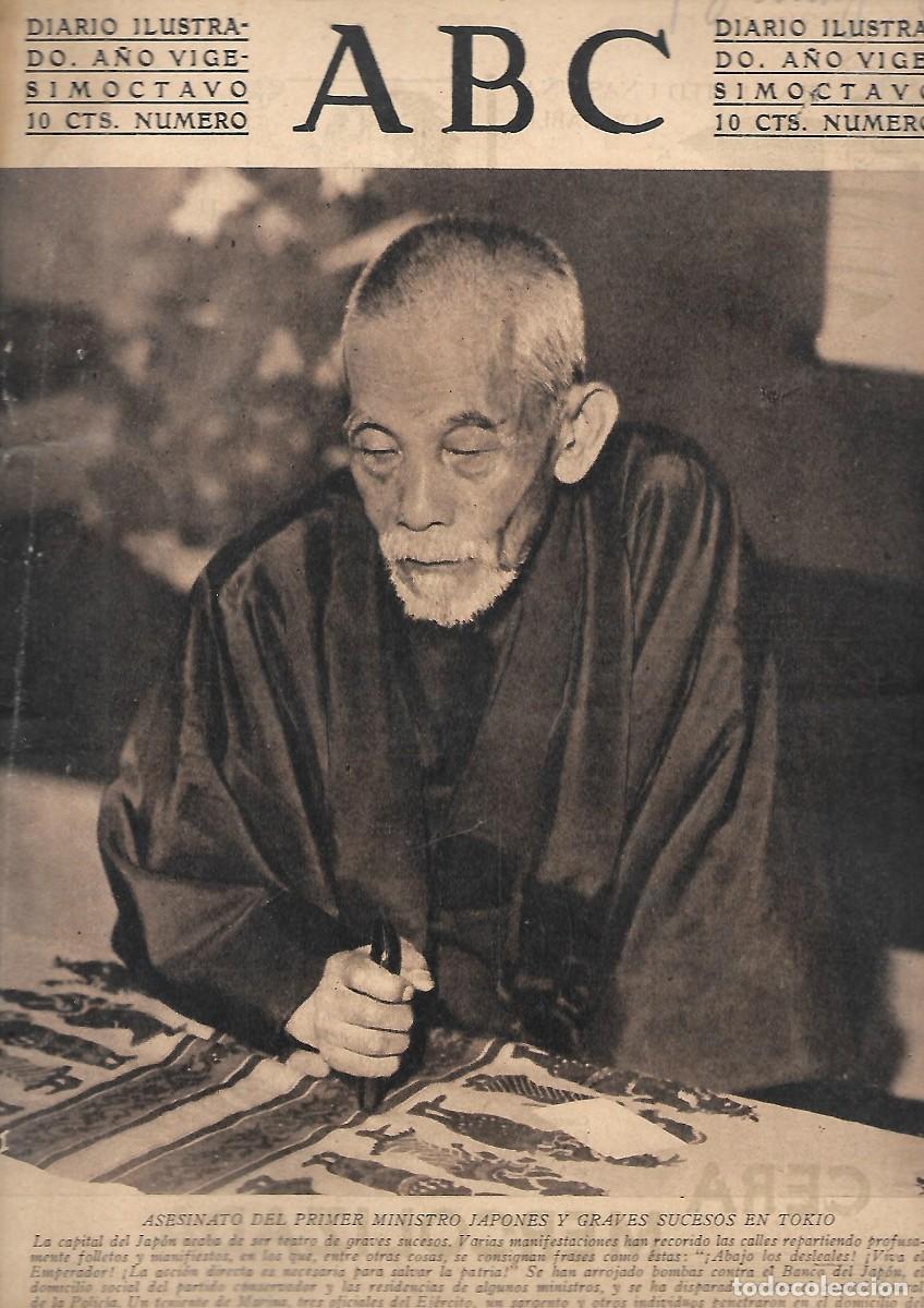Coleccionismo de Revistas y Peri&oacute;dicos: PERIODICO ABC MADRID-SEVILLA 19 DE MAYO 1932 N&ordm;9147 ASESINATO DEL PRIMER MINISTRO JAPONES.A-ABC-0277