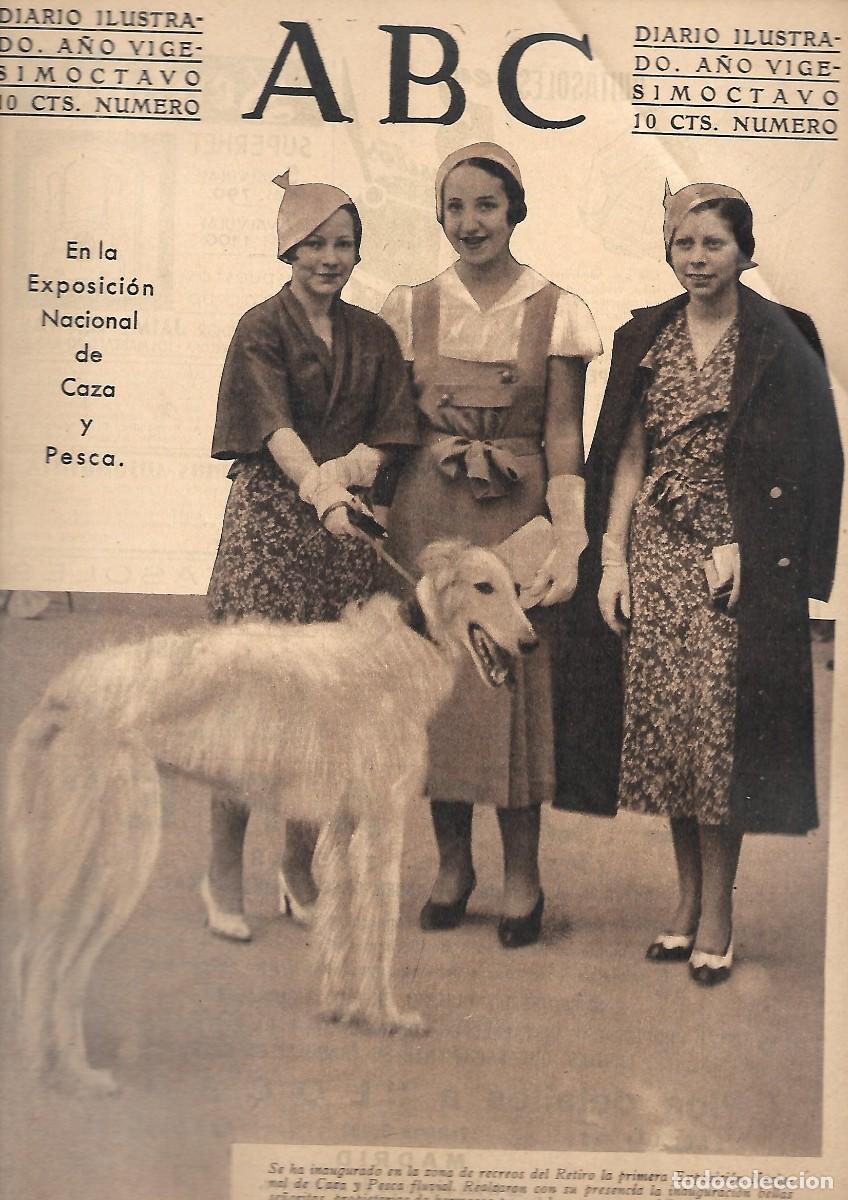 Coleccionismo de Revistas y Peri&oacute;dicos: PERIODICO ABC MADRID-SEVILLA 24 DE MAYO DE 1932 N&ordm; 9152 EXPOSICION DE CAZA Y PESCA.A-ABC-0280