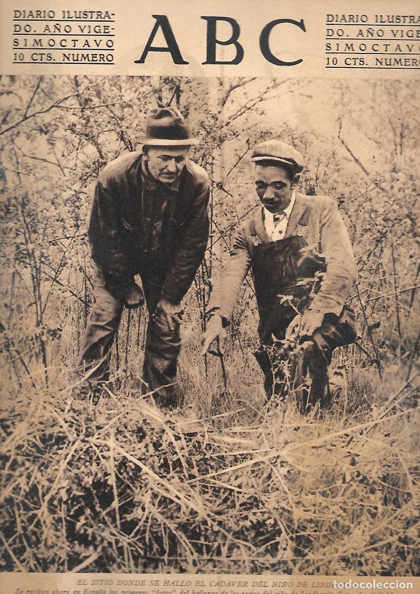 Coleccionismo de Revistas y Peri&oacute;dicos: PERIODICO ABC MADRID-SEVILLA 25 DE MAYO DE 1932 N&ordm; 9153 SITIO DEL CADAVER DE LINDBERGH.A-ABC-0281