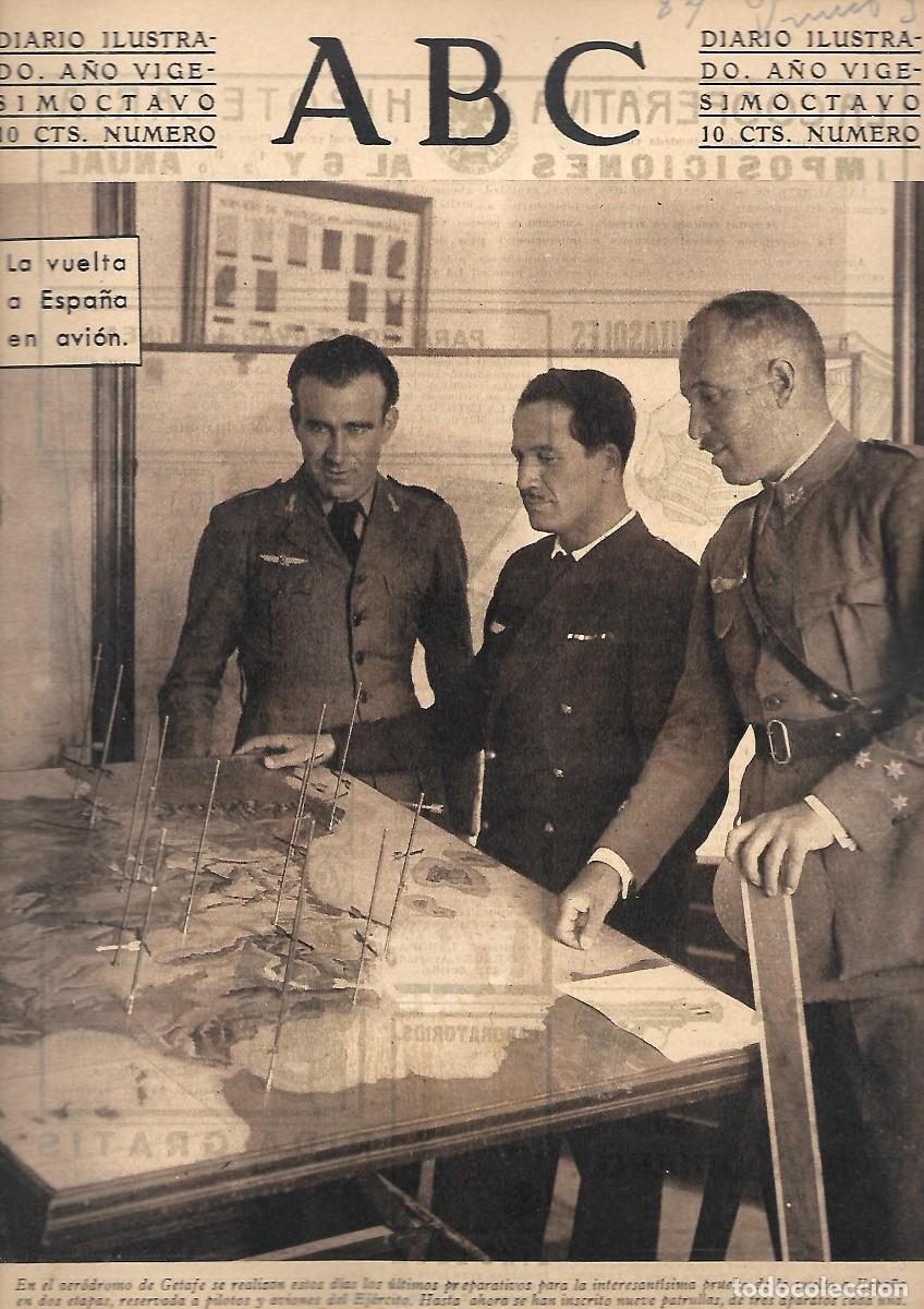 Coleccionismo de Revistas y Peri&oacute;dicos: PERIODICO ABC MADRID-SEVILLA 24 DE JUNIO DE 1932 N&ordm; 9178 LA VUELTA A ESPA&Ntilde;A EN AVION.A-ABC-0286