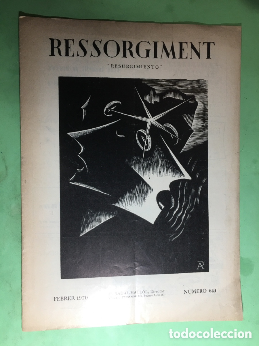 Coleccionismo de revistas y peri&oacute;dicos: 1970 FEBRER ''RESSORGIMENT'' N&Uacute;MERO 643 BUENOS AIRES ARGENTINA