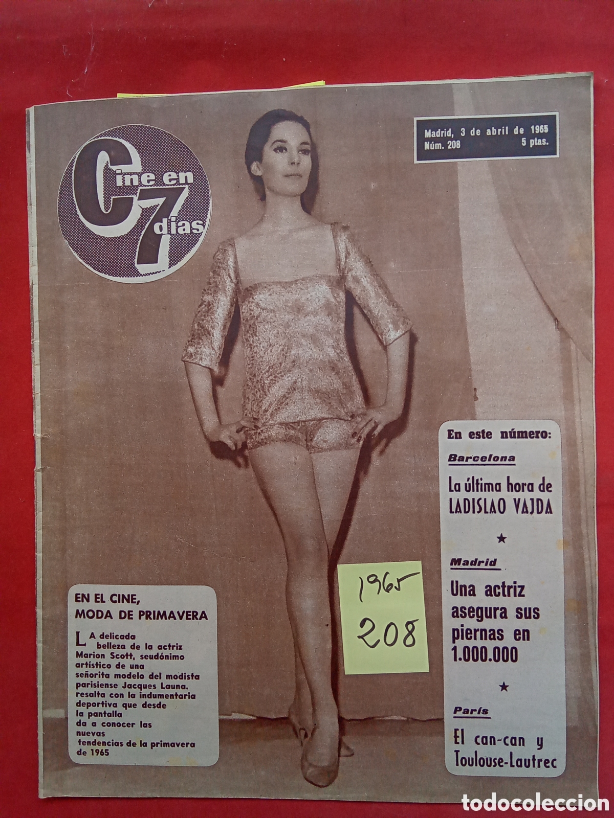 Collection Magazines and Newspapers: CINE EN 7 DIAS . N&deg;. 208FECHA:3/4/1965