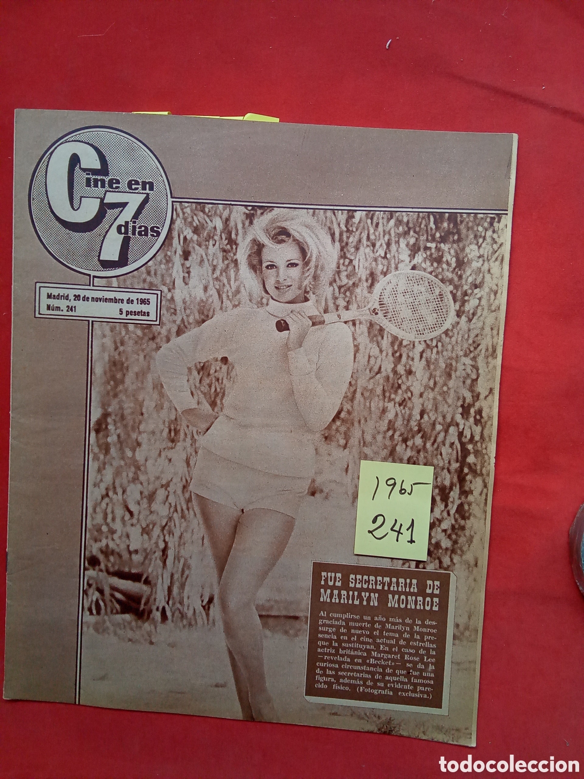 Collection Magazines and Newspapers: CINE EN 7 DIAS . N&deg;.241 FECHA:20/11/1965